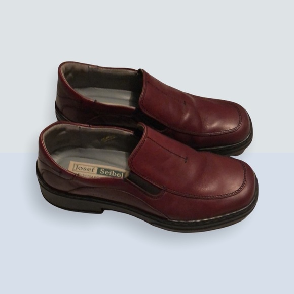 Josef Seibel brown leather slip on shoes,  sz 39 (8) - Picture 1 of 6